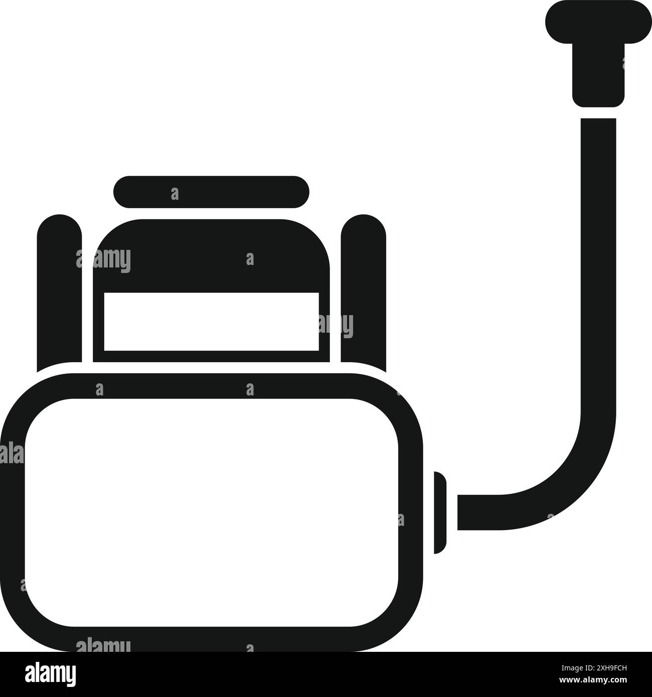 Chauffe-eau moderne utilisant le gaz pour l'alimentation en eau chaude, chaudière avec un tuyau pour chauffer l'eau Illustration de Vecteur