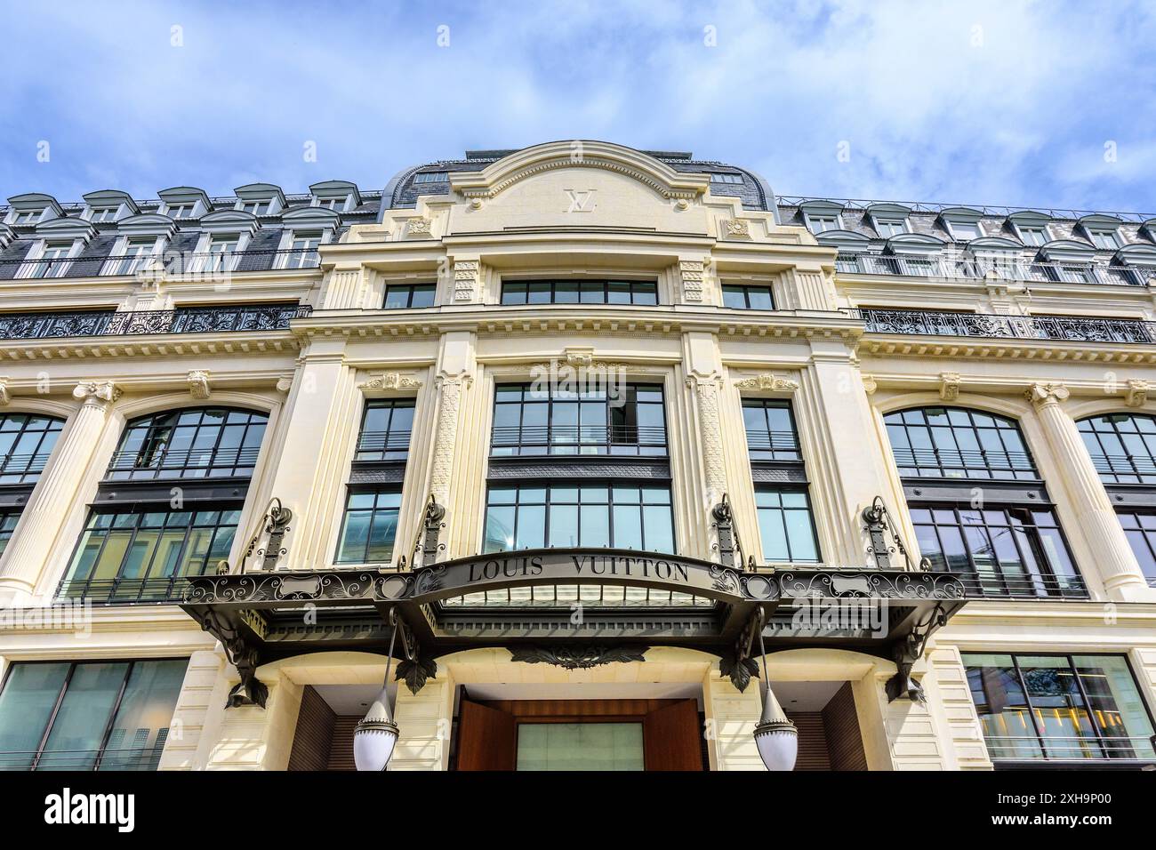 Siège social de la maison Louis Vuitton, rue du Pont neuf, Paris 75001, France. Banque D'Images