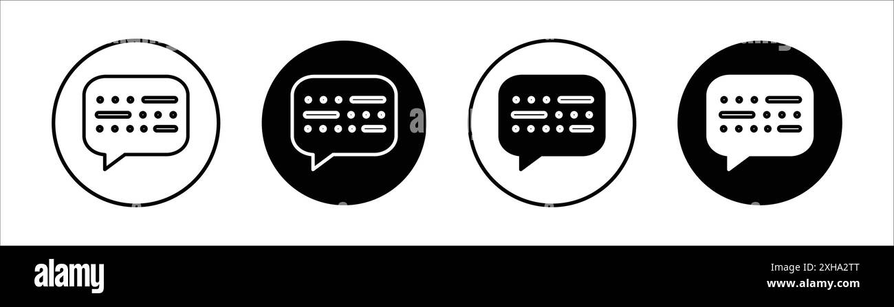Icône de code Morse symbole vectoriel ou collection d'ensembles de signes dans un contour noir et blanc Illustration de Vecteur
