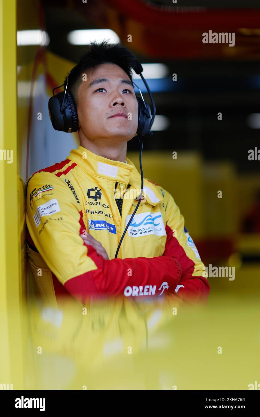 YE Yifei (CHN), AF Corse, Ferrari 499P, portrait, lors des Rolex 6 heures de Sao Paulo 2024, 5ème manche du Championnat du monde FIA d'Endurance 2024, du 12 au 14 juillet 2024 sur l'Autodromo Jose Carlos Pace à Interlagos, Brésil Banque D'Images