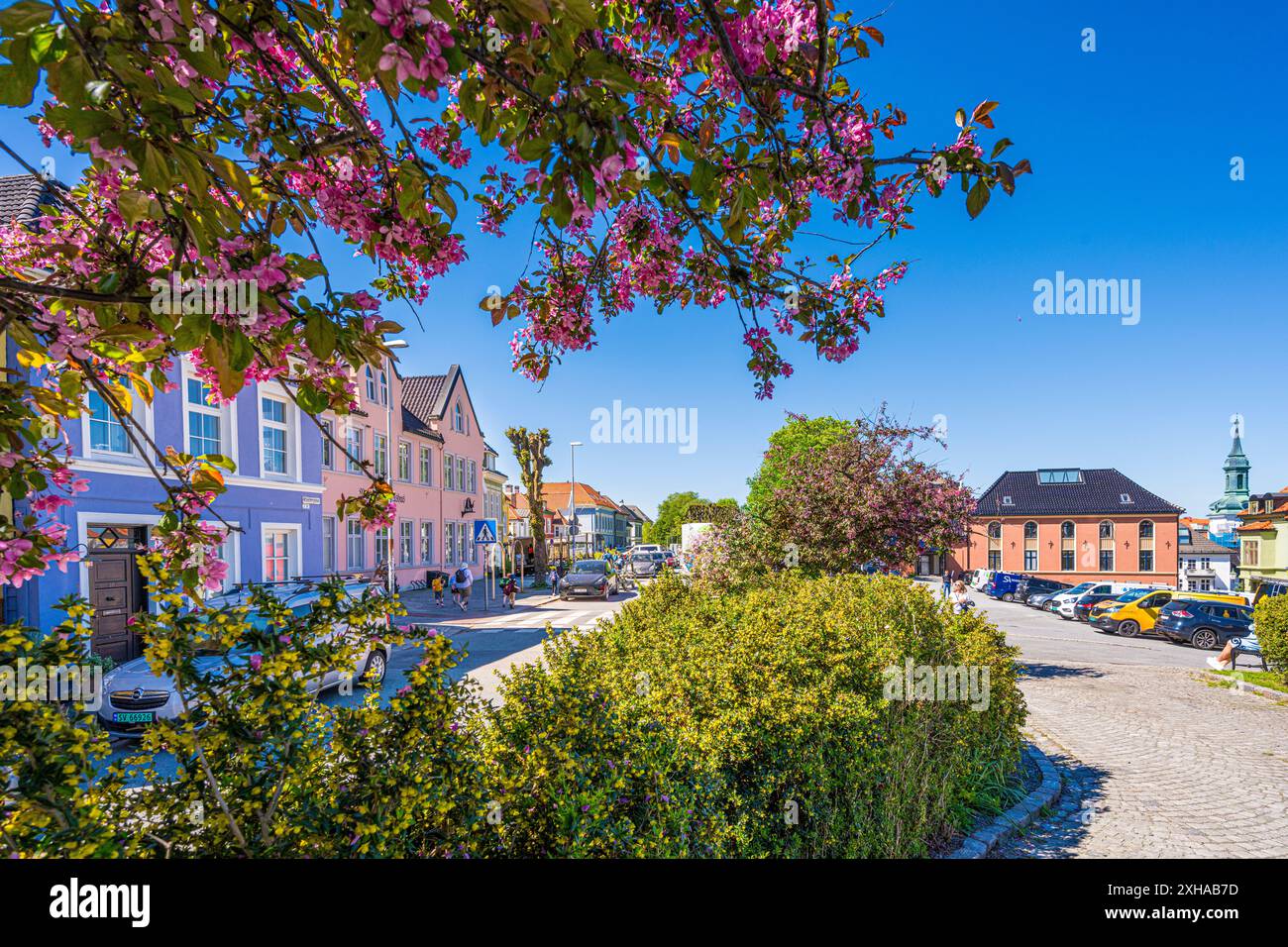 Printemps à Klosteret à Bergen, Norvège. Banque D'Images