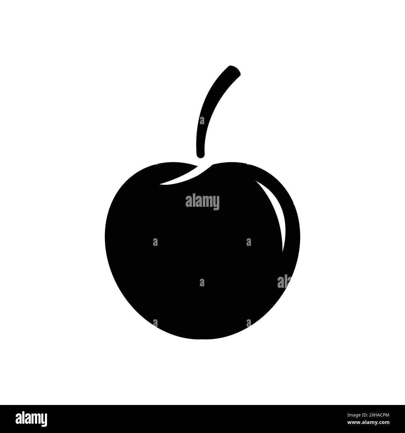 modèle de conception de vecteur d'icône de fruit de cerise en fond blanc Illustration de Vecteur