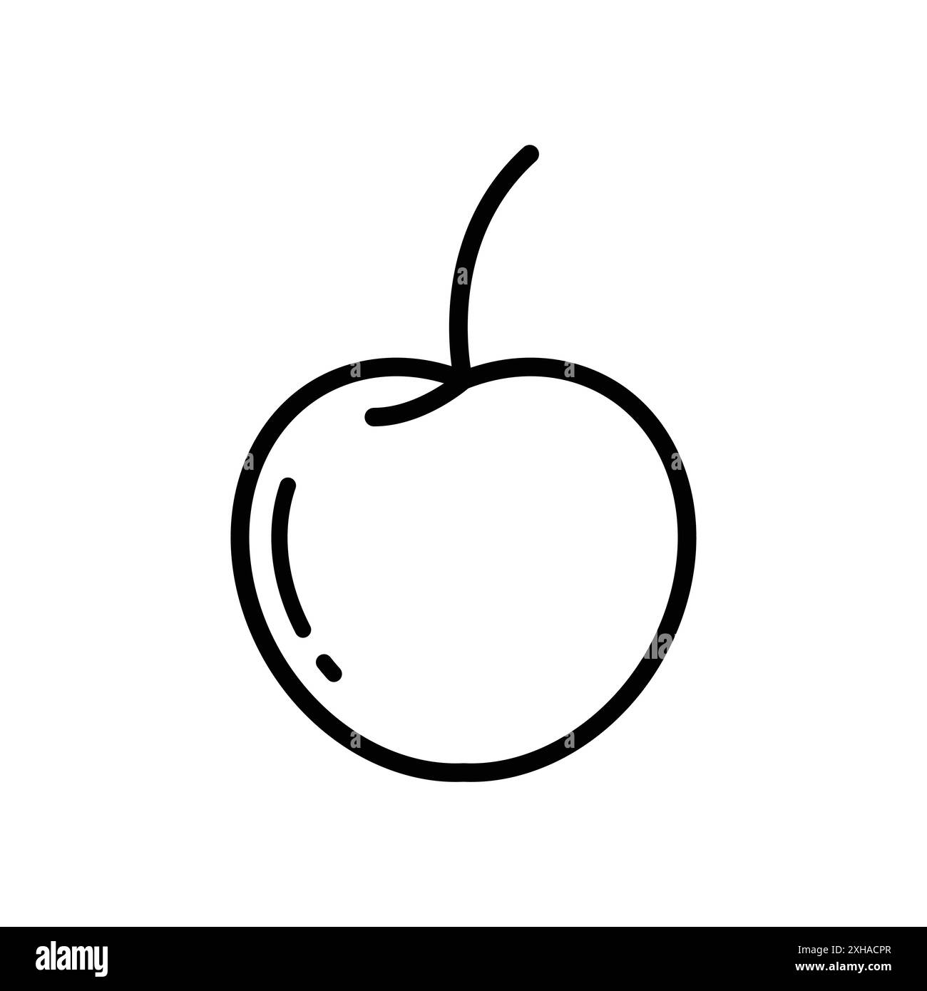 modèle de conception de vecteur d'icône de fruit de cerise en fond blanc Illustration de Vecteur