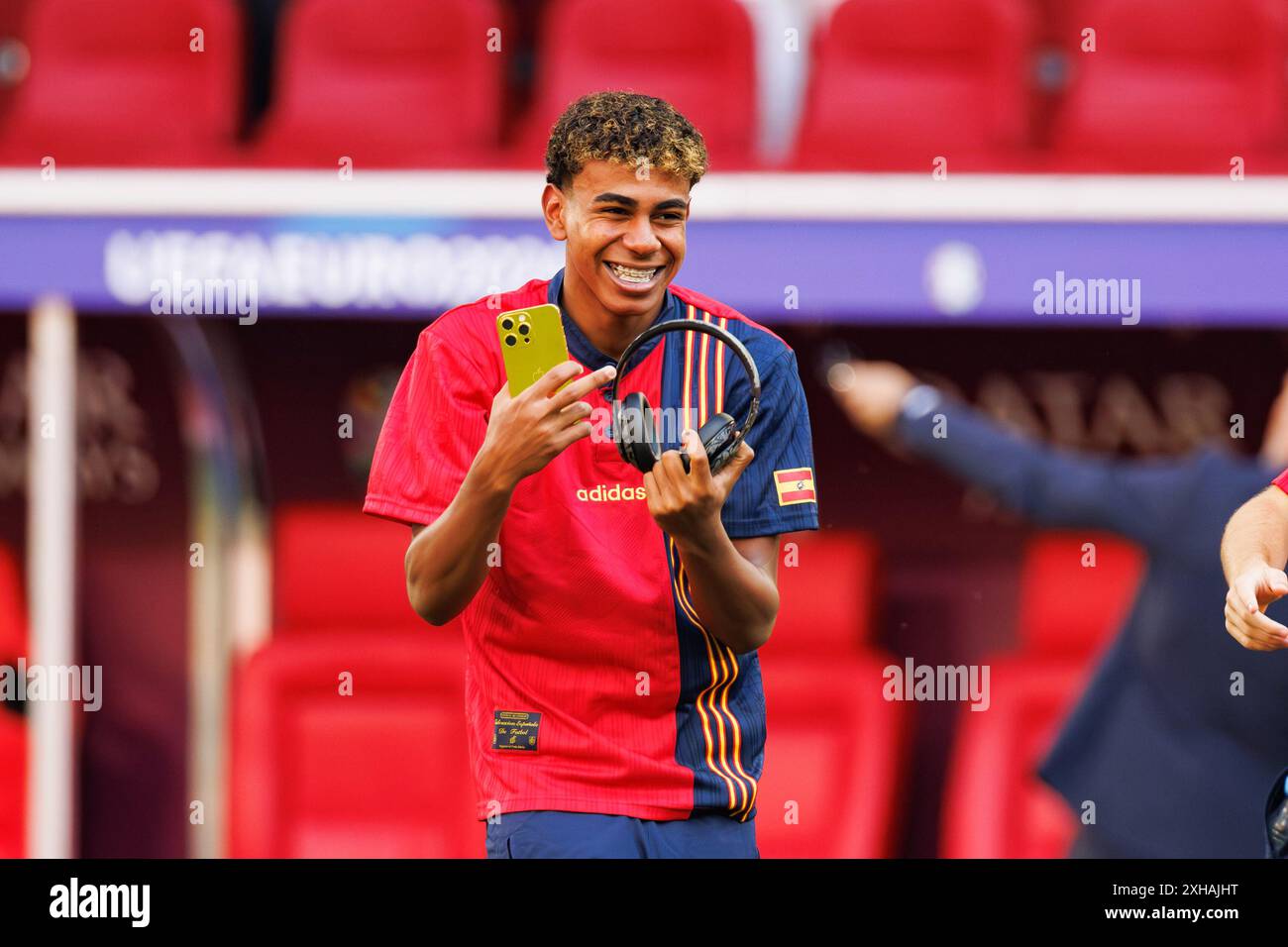 Dusseldorf, Allemagne. 24 juin 2024. Lamine Yamal (Espagne) vu lors du match UEFA Euro 2024 entre les équipes nationales d'Albanie et d'Espagne à Merkur Spiel-Arena. Score final : Albanie 0:1 Espagne (photo Maciej Rogowski/SOPA images/Sipa USA) crédit : Sipa USA/Alamy Live News Banque D'Images