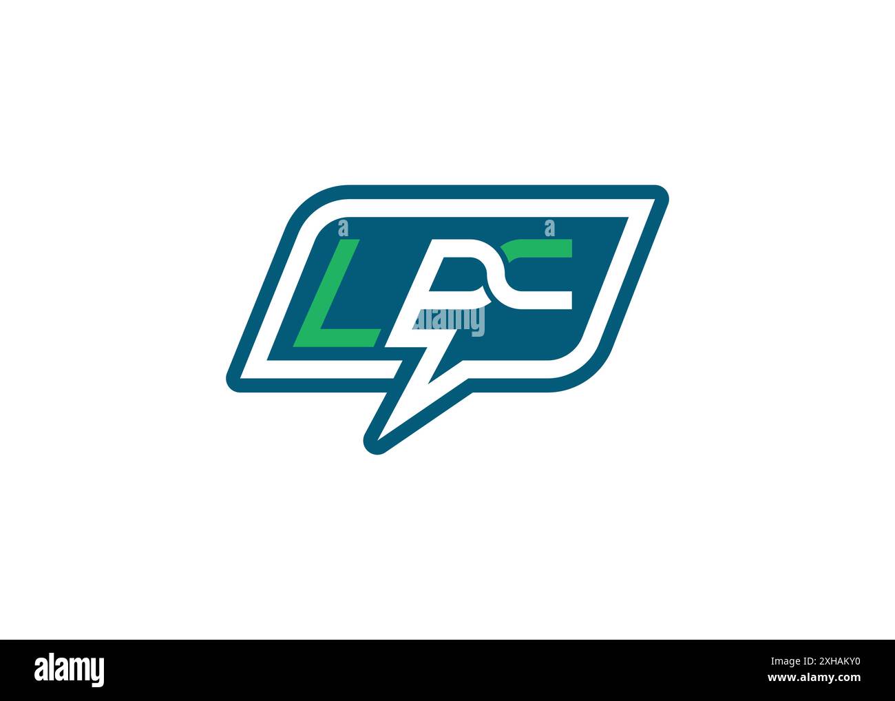 Modèle de conception de logo lettre l P C minimal et professionnel Illustration de Vecteur