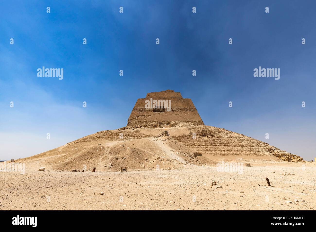 Pyramide de Meidum (Maydum, Maidum, Meydum), Pharaon Huni et Sneferu, Gouvernorat de Beni Suef, Egypte, Afrique du Nord, Afrique Banque D'Images