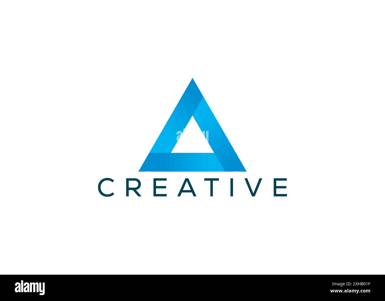 Modèle de conception de logo de triangle abstrait minimal et professionnel Illustration de Vecteur