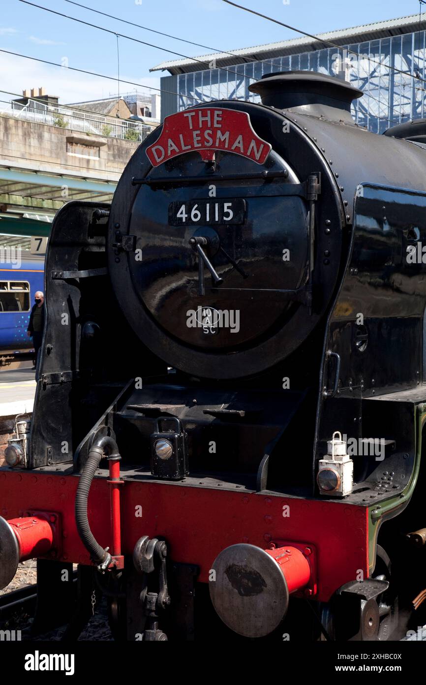 Train à vapeur Dalesman. Installez-vous à Carlisle train à vapeur dans le Yorkshire et Cumbria, Royaume-Uni. Banque D'Images