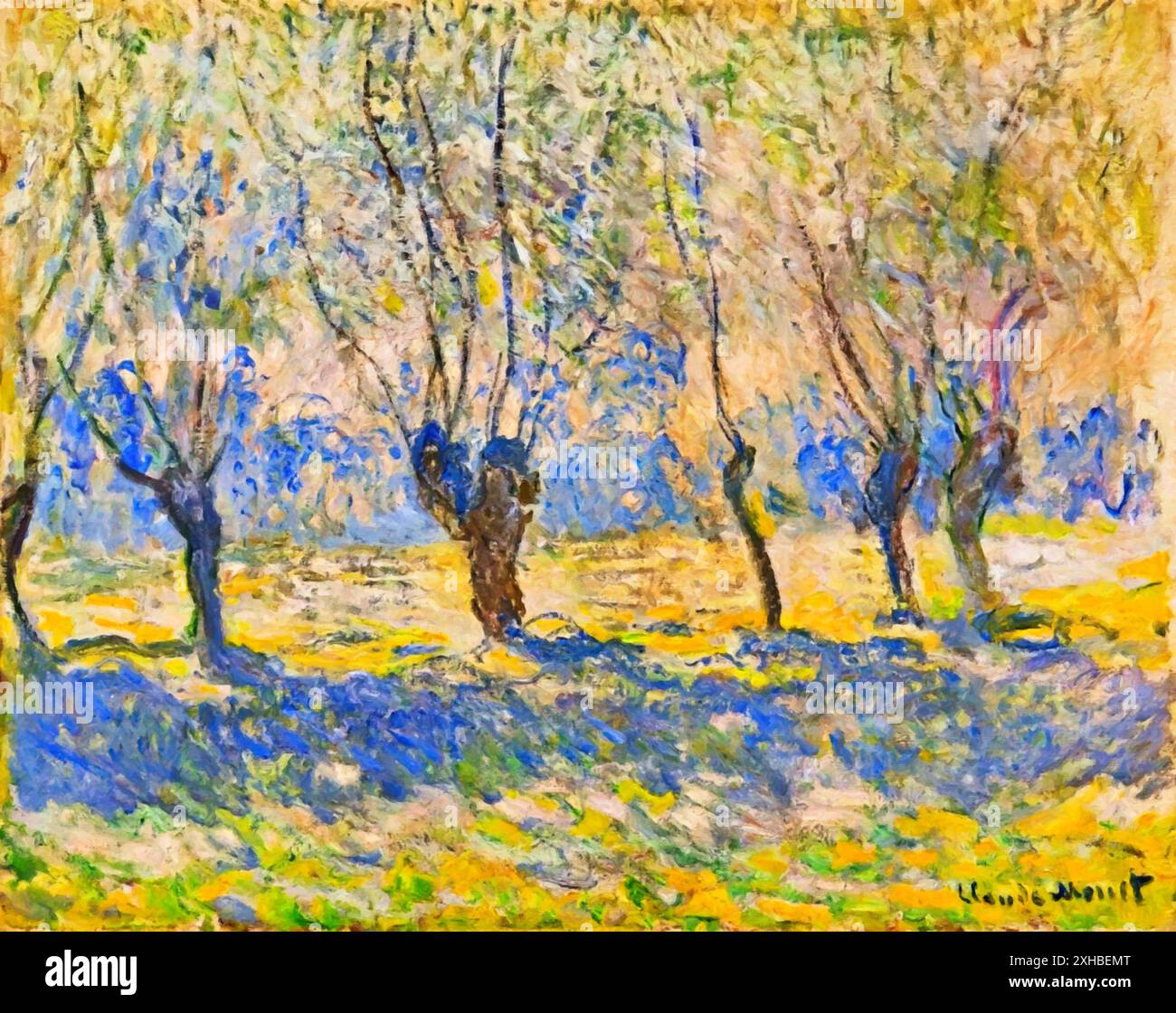 Saules à Giverny, 1886 (peinture) par l'artiste Monet, Claude (1840-1926) Français. Illustration de Vecteur