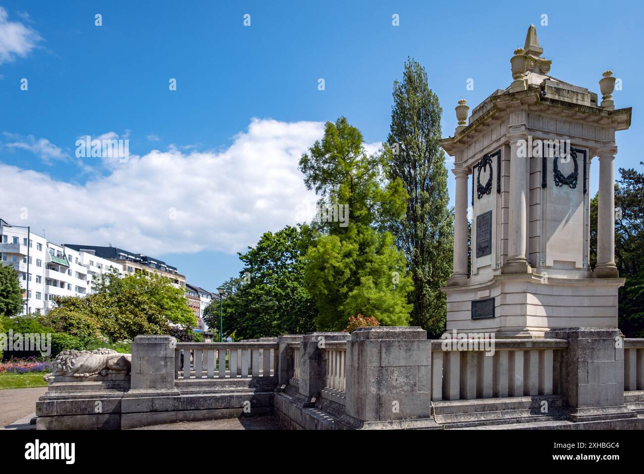Cénotaphe, Mémorial de guerre de Bournemouth dans les jardins centraux de Bournemouth, Angleterre, Royaume-Uni Banque D'Images