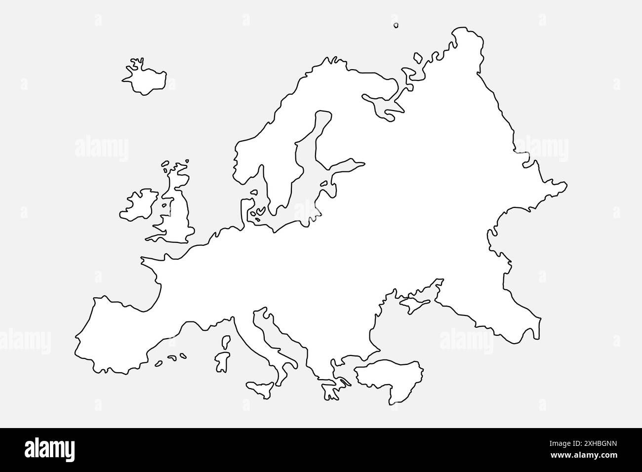 Illustration de la carte de la frontière de l'Europe. Conception vectorielle. Illustration de Vecteur