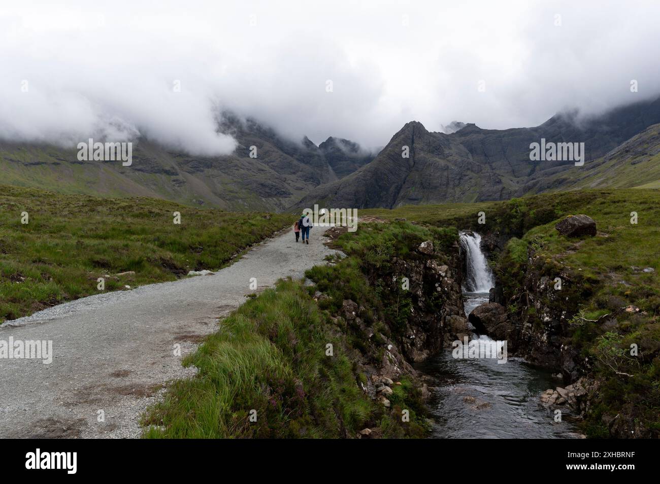 Highlands écossais, Écosse, 2024 Fairy Pools sur l'île de Skye Banque D'Images