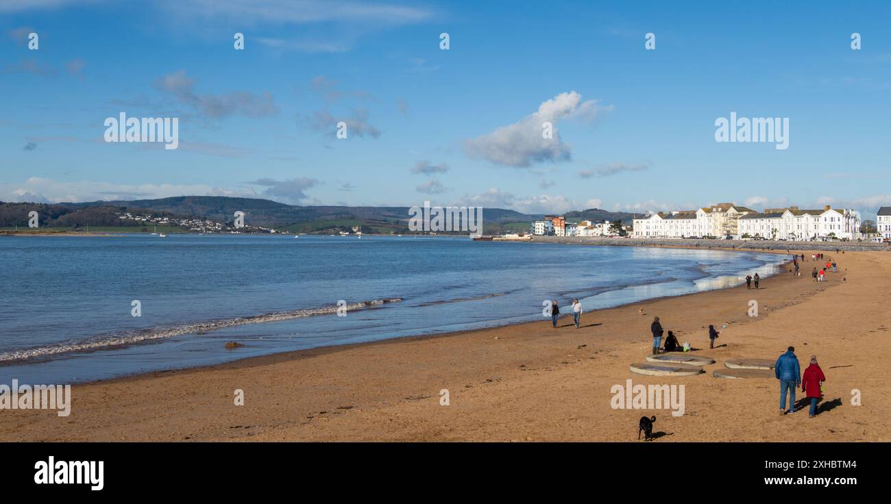 Plage d'Exmouth à East Devon, Royaume-Uni Banque D'Images