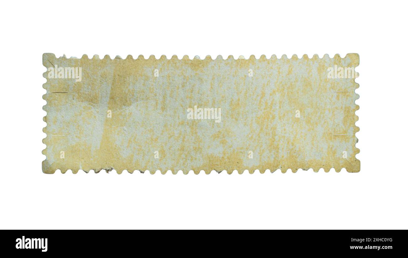 Vieux timbre-poste sur fond blanc avec chemin de détourage Banque D'Images