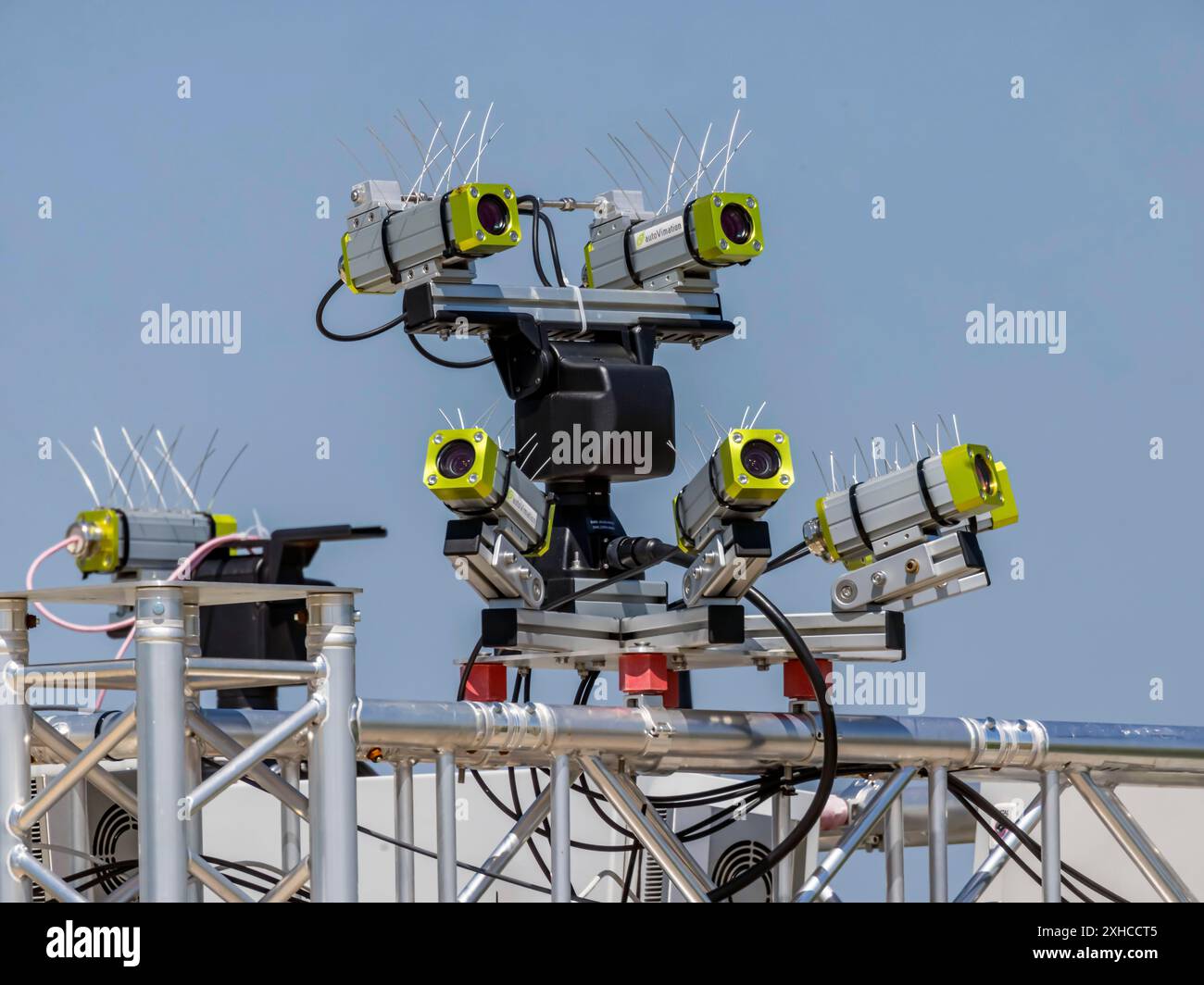 L'installation d'essai de WINSENT recherche l'énergie éolienne à des hauteurs élevées. Dans un projet de recherche sur l'alb souabe, les scientifiques étudient comment le vent Banque D'Images