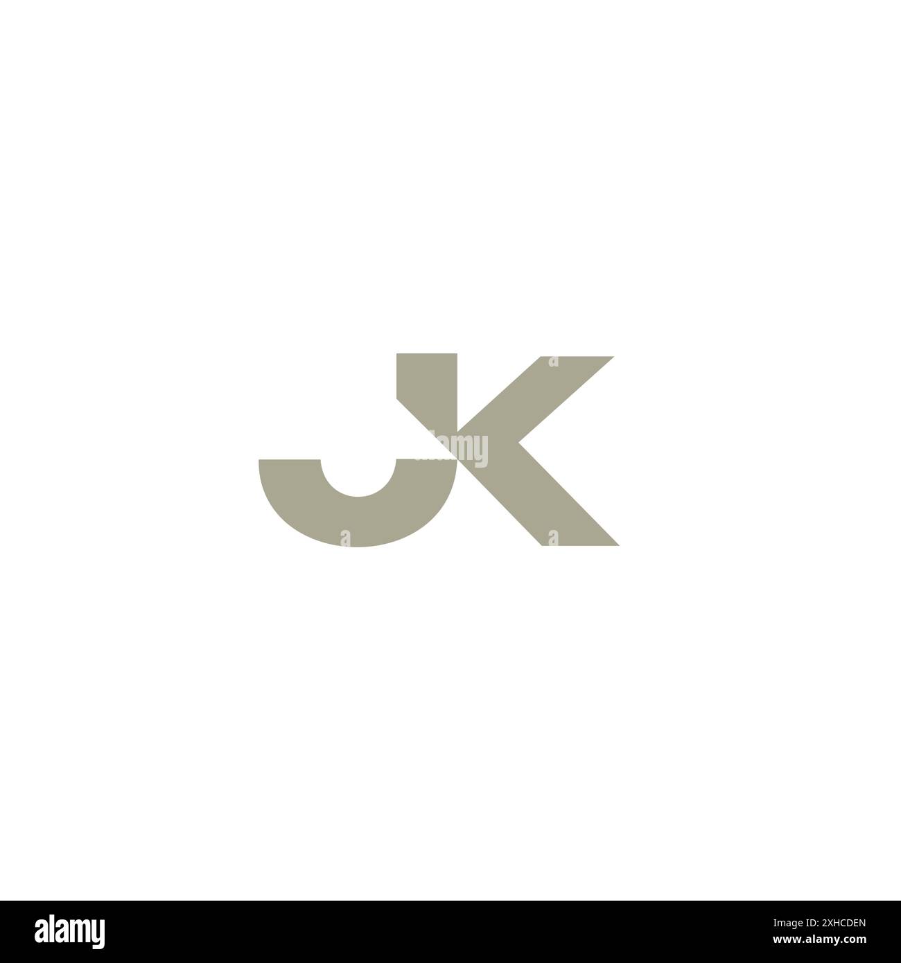 Logo JK Letter Design. Vecteur d'icône KJ Illustration de Vecteur