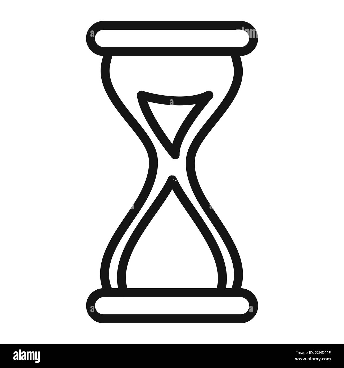 Icône de sablier symbole vectoriel ou collection d'ensemble de signes dans un contour noir et blanc Illustration de Vecteur