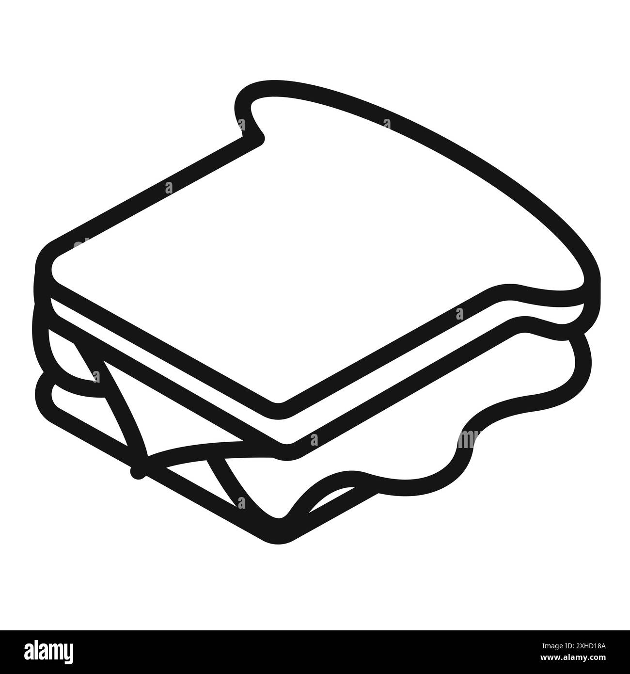 Icône sandwich symbole vectoriel ou collection d'ensemble d'enseignes dans un contour noir et blanc Illustration de Vecteur