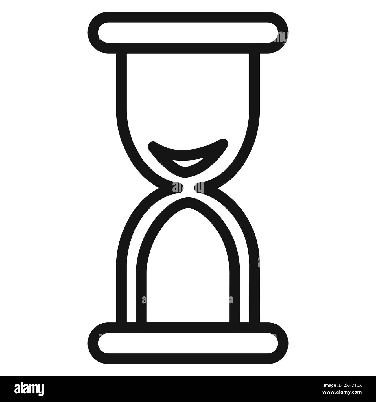 Icône de fin de sablier symbole vectoriel ou collection d'ensemble de signes dans un contour noir et blanc Illustration de Vecteur