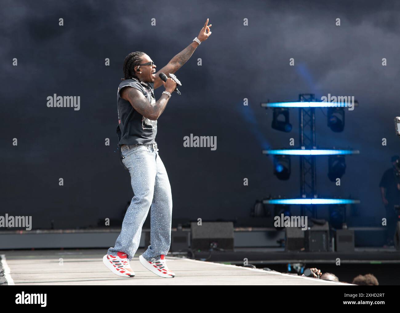 Londres, Royaume-Uni. 13 juillet 2024. Gunna se produit sur la scène principale du Wireless Festival. Cristina Massei/Alamy Live News Banque D'Images