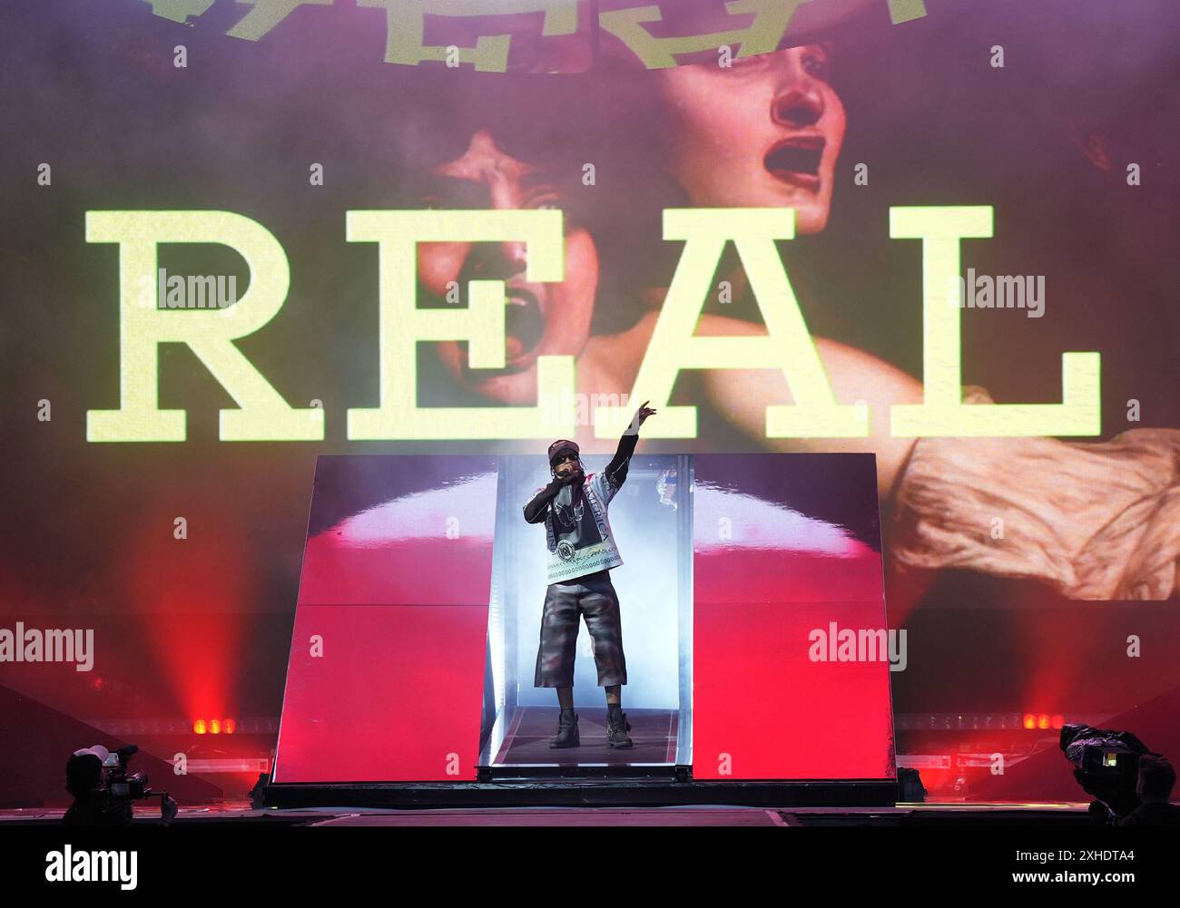 21 Savage se produit sur la scène principale du Wireless Festival au Finsbury Park à Londres. Date de la photo : samedi 13 juillet 2024. Banque D'Images