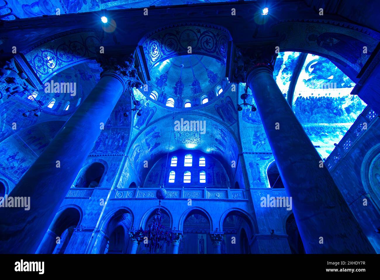 Intérieur de la cathédrale Saint-Marc. Venise Italie. Banque D'Images