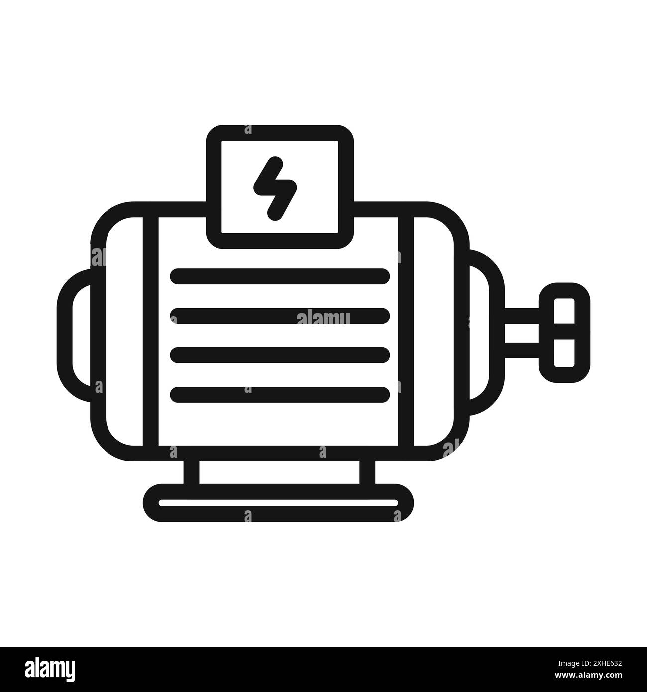 Icône de moteur symbole vectoriel ou ensemble de signes collection dans un contour noir et blanc Illustration de Vecteur