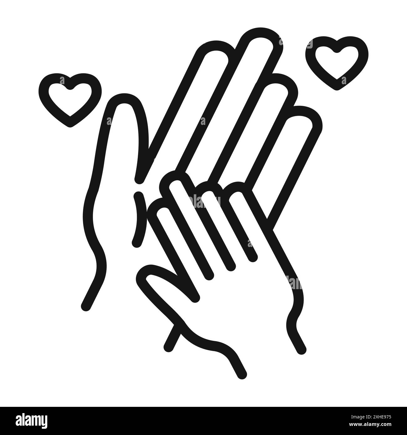 Charity for Children icône symbole vectoriel ou collection d'ensemble de signes dans un contour noir et blanc Illustration de Vecteur