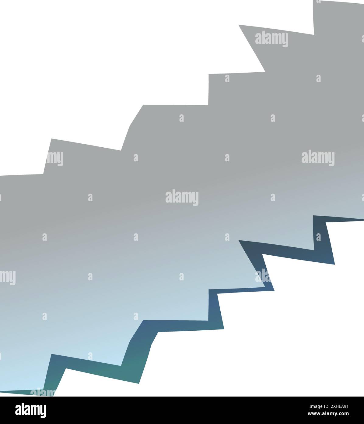 Fond abstrait avec un dégradé de gris et de bleu en forme de zigzag Illustration de Vecteur