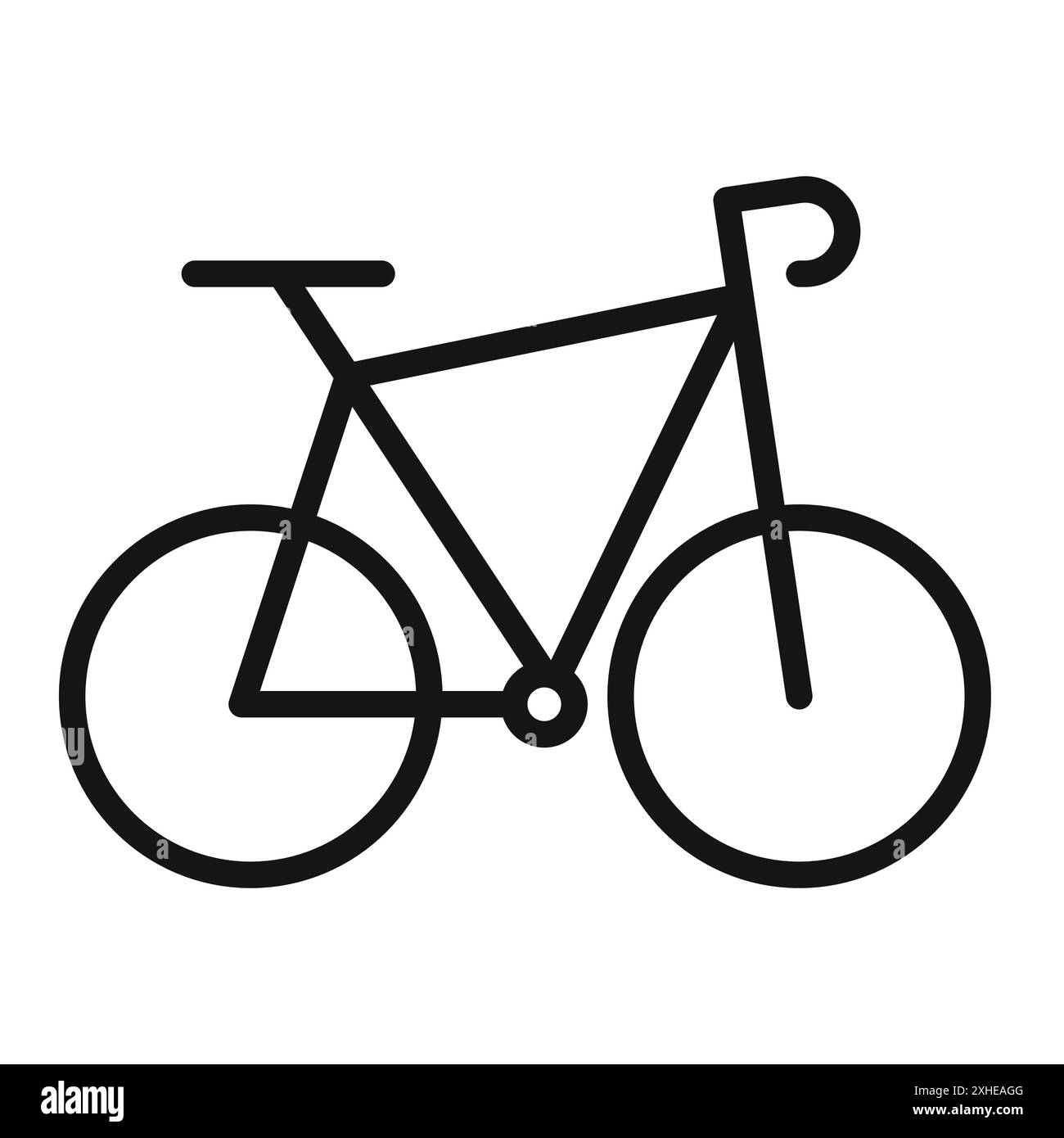 Icône de vélo de route icône de vélo symbole vectoriel ou ensemble de signe collection dans un contour noir et blanc Illustration de Vecteur