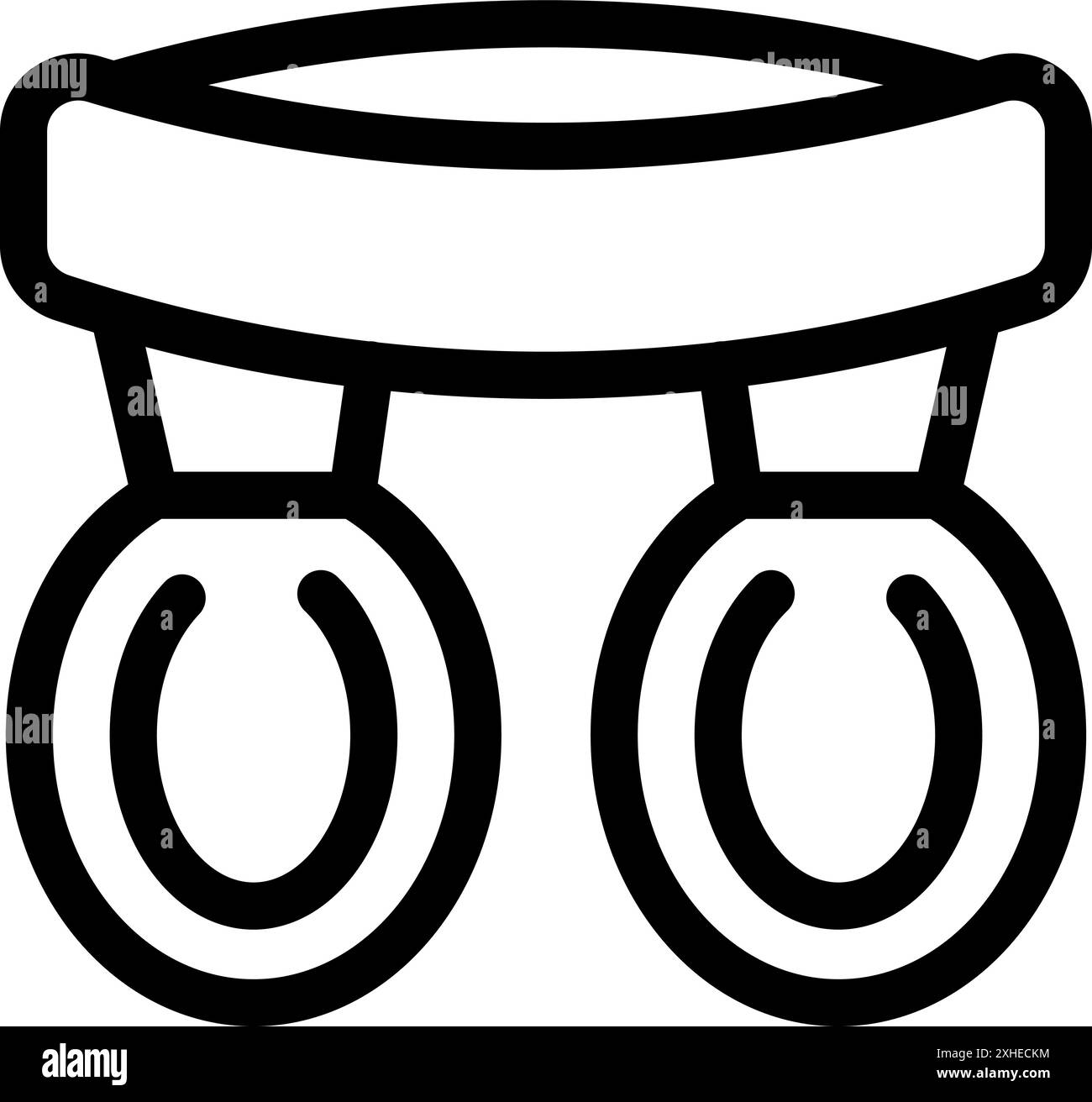 Cette icône représente une paire de castanets, soulignant leur utilisation dans les traditions culturelles espagnoles Illustration de Vecteur