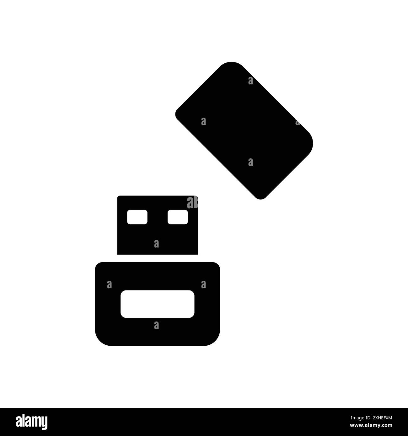 modèle de conception de vecteur d'icône de disque flash en fond blanc Illustration de Vecteur
