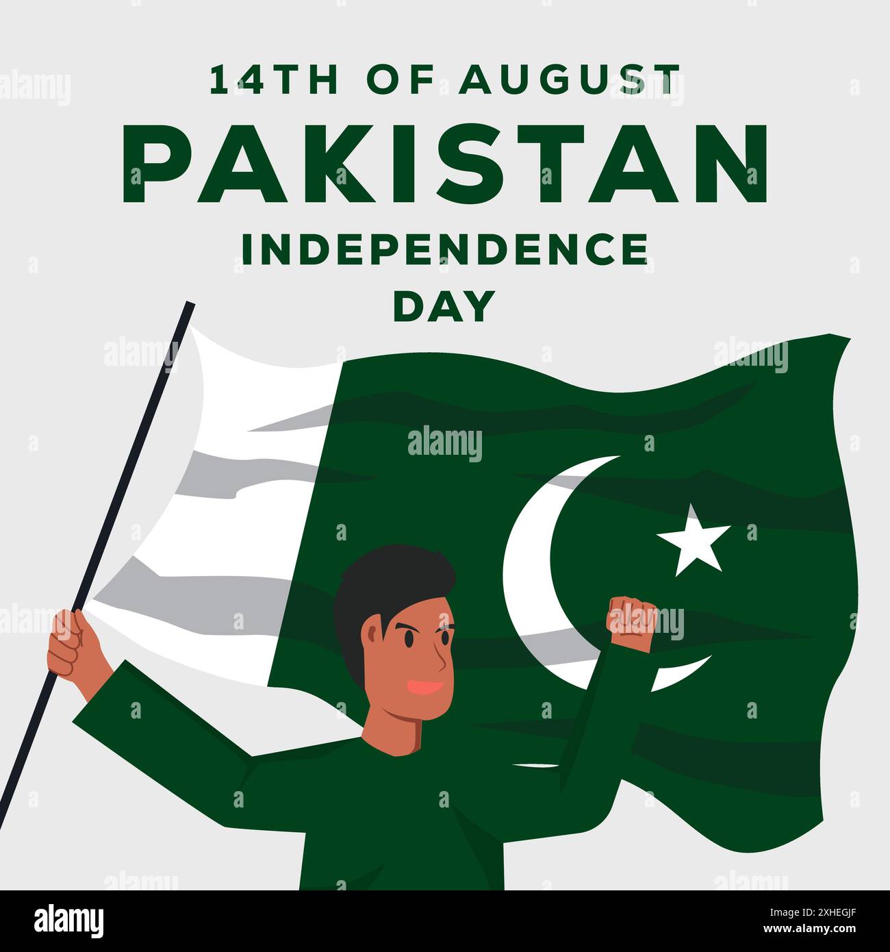 design plat illustration du jour de l'indépendance du pakistan Illustration de Vecteur