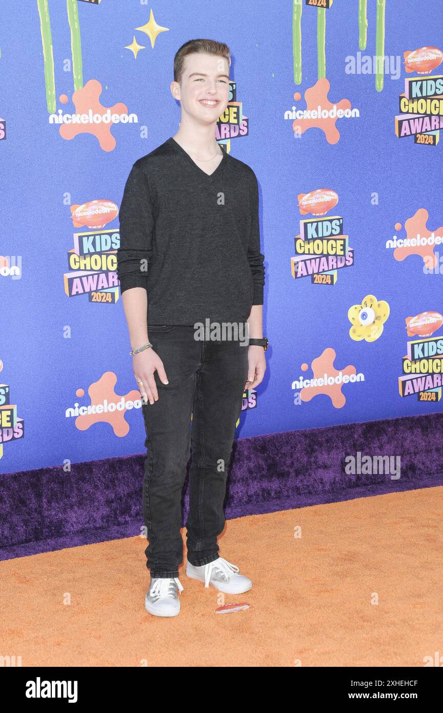 Iain Armitage aux arrivées pour les Nickelodeon Kids Choice Awards 2024, Barker Hangar, Santa Monica, CA, 13 juillet, 2024. photo par : Elizabeth Goodenough/Everett Collection Banque D'Images