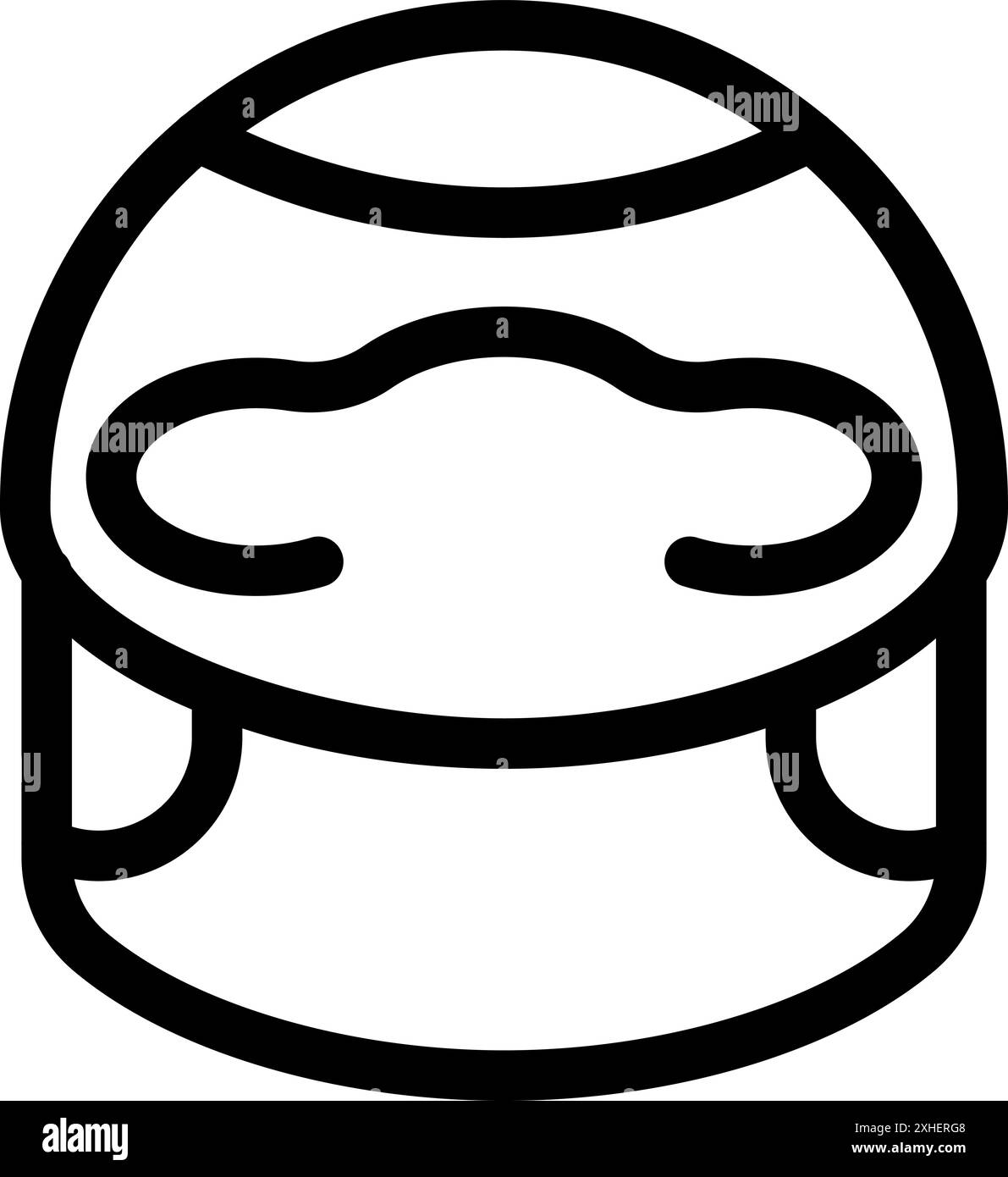 Icône de ligne d'un récipient alimentaire ouvert, parfait pour stocker les restes Illustration de Vecteur