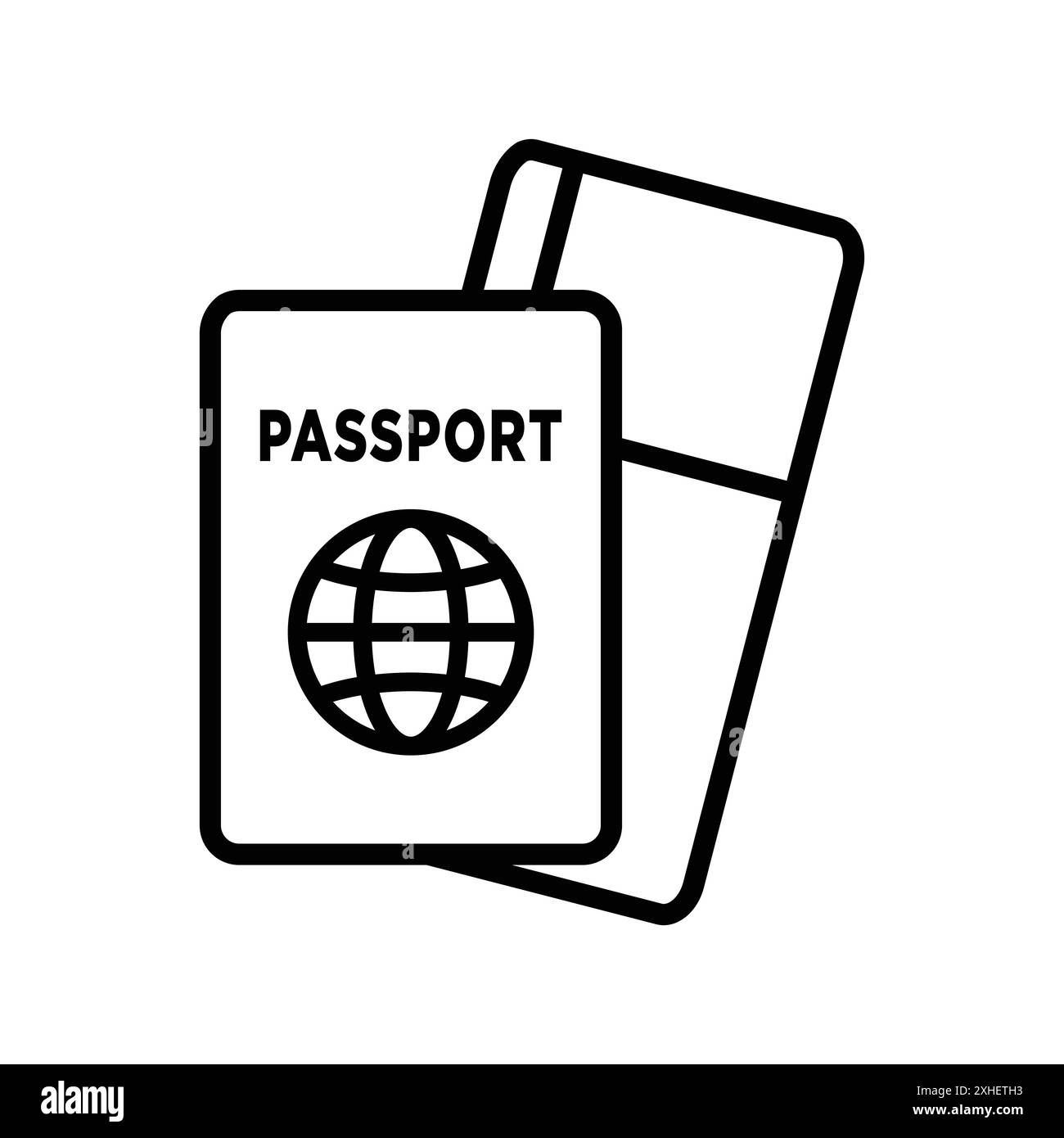 modèle de conception de vecteur d'icône de passeport en fond blanc Illustration de Vecteur