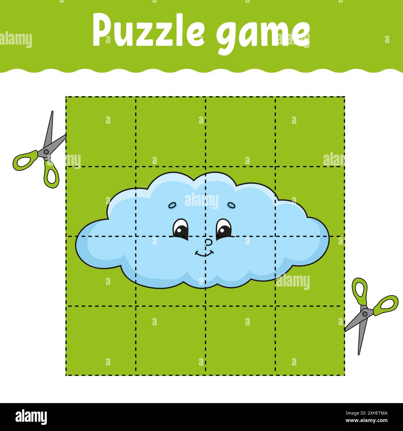 Jeu de puzzle pour enfants. Feuille de travail de développement de l'éducation. Jeu d'apprentissage pour les enfants. Page d'activité couleur. Pour tout-petit. Riddle pour l'école maternelle. vec isolé Illustration de Vecteur