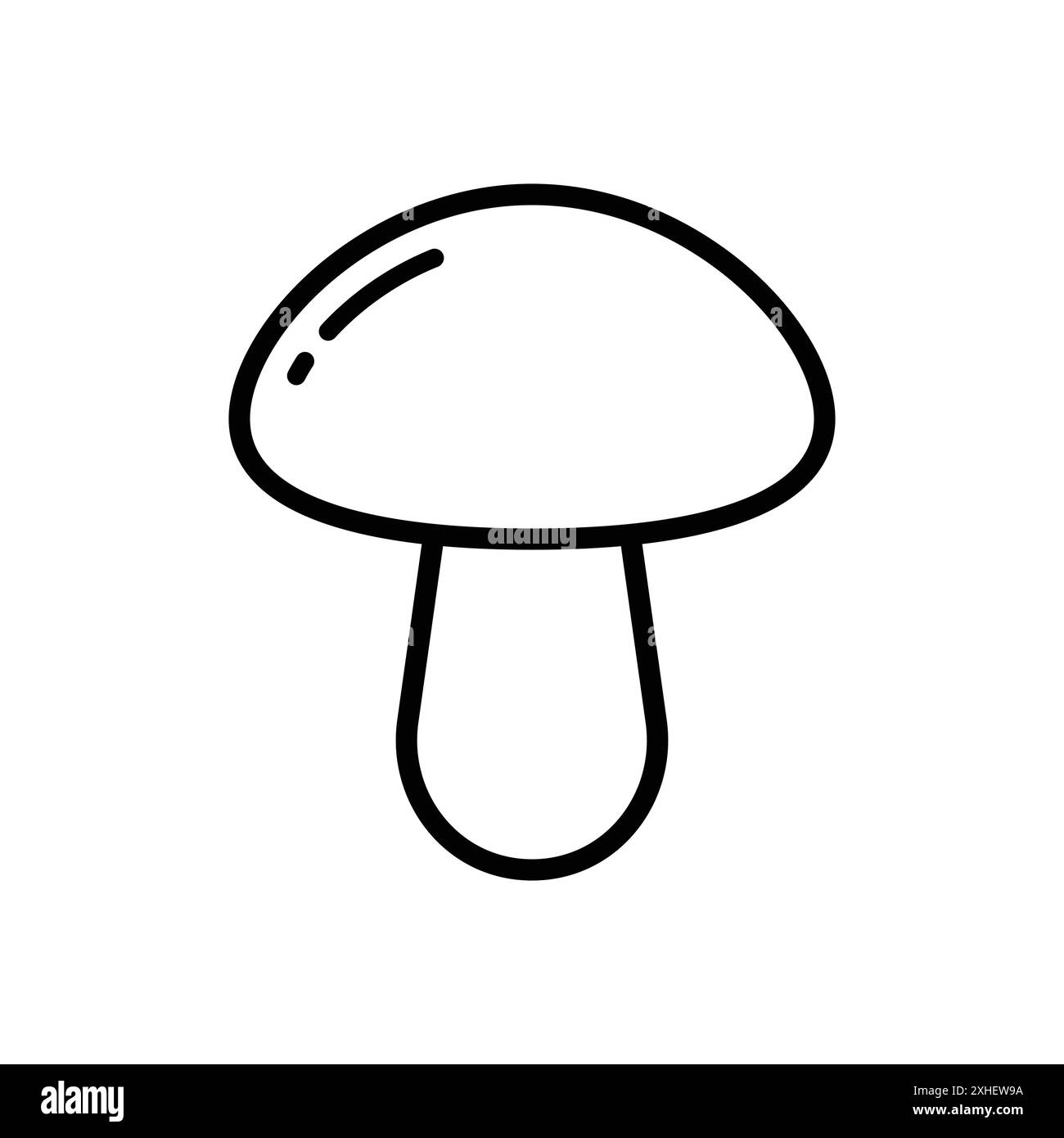 modèle de conception de vecteur d'icône de champignon en fond blanc Illustration de Vecteur