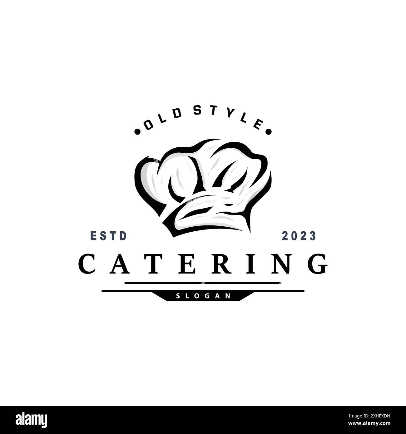 Chef logo Design inspiration cuisine et chapeau de chef avec des lignes simples pour les marques d'affaires de restaurant Illustration de Vecteur