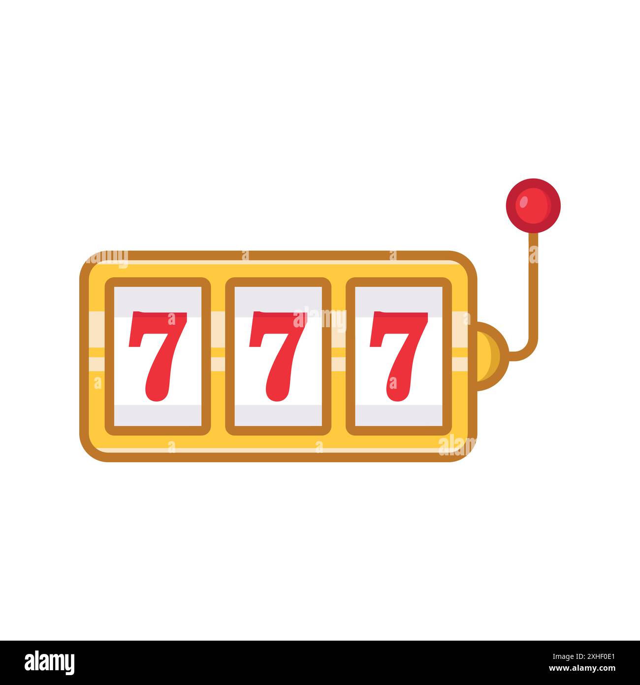 machine à sous - modèle de conception de vecteur d'icône jackpot en fond blanc Illustration de Vecteur