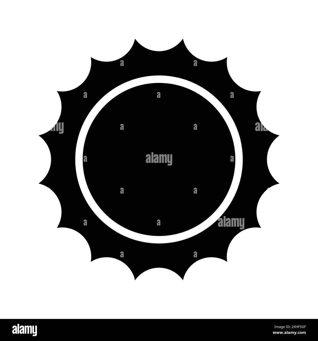 modèle de conception de vecteur d'icône de soleil en fond blanc Illustration de Vecteur