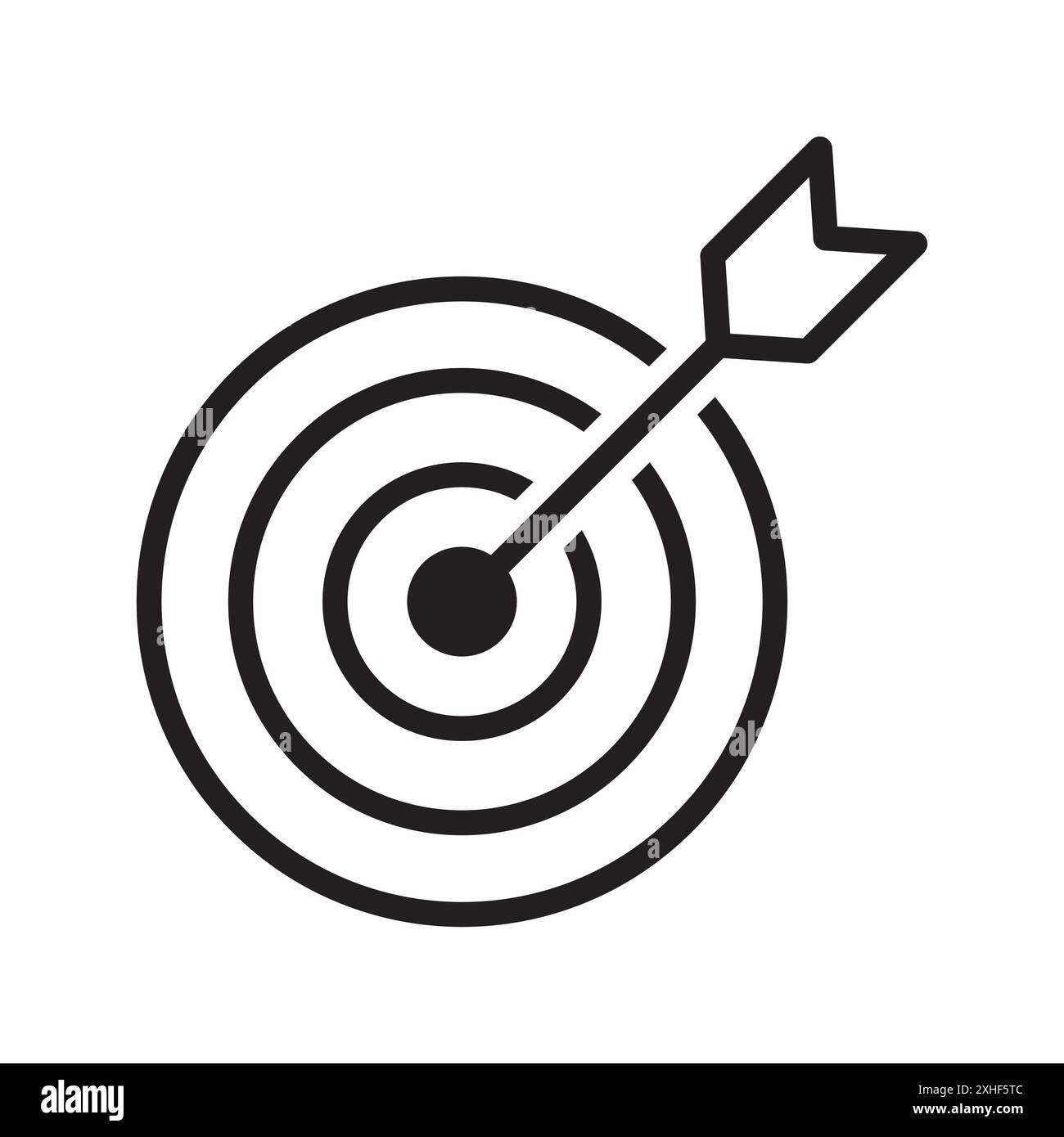 modèle de conception de vecteur d'icône cible en fond blanc Illustration de Vecteur