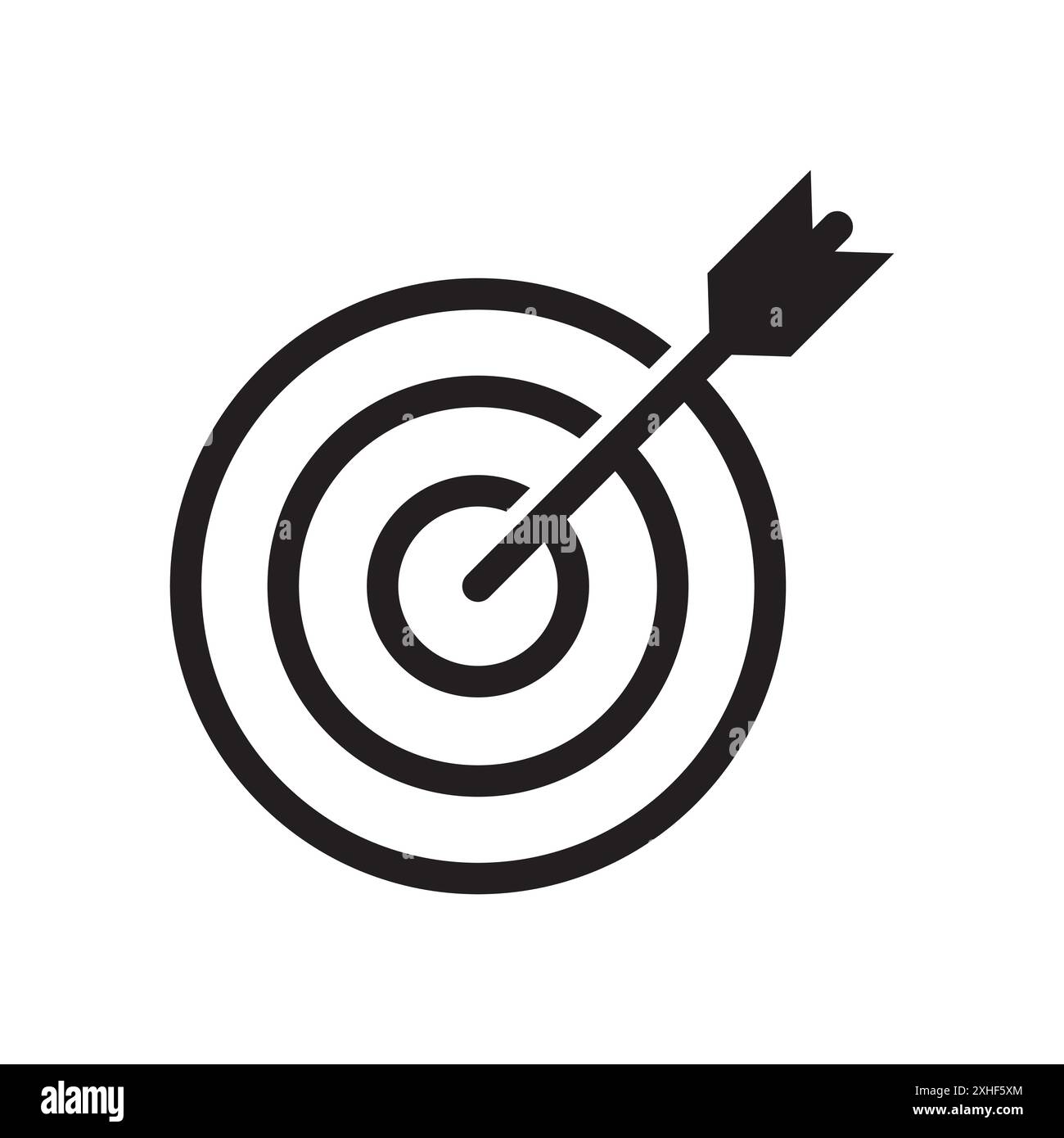 modèle de conception de vecteur d'icône cible en fond blanc Illustration de Vecteur