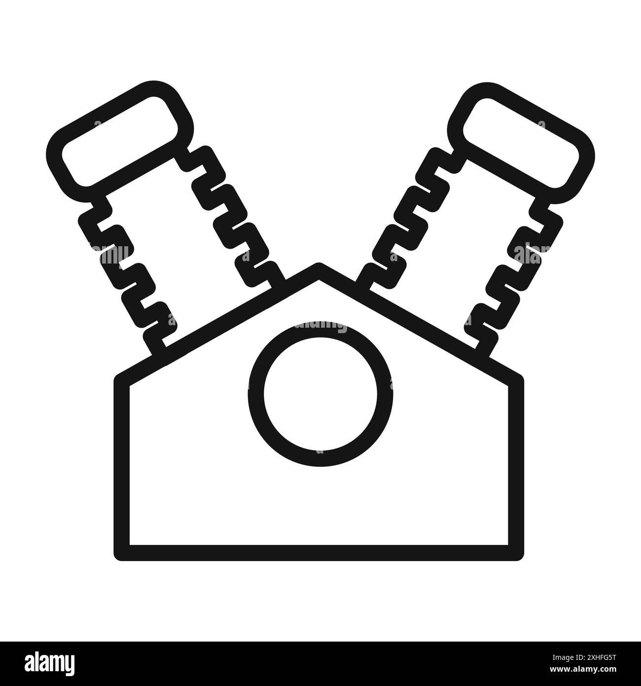 Icône de la pompe du compresseur d'air symbole vectoriel ou ensemble d'enseignes collection en noir et blanc Illustration de Vecteur