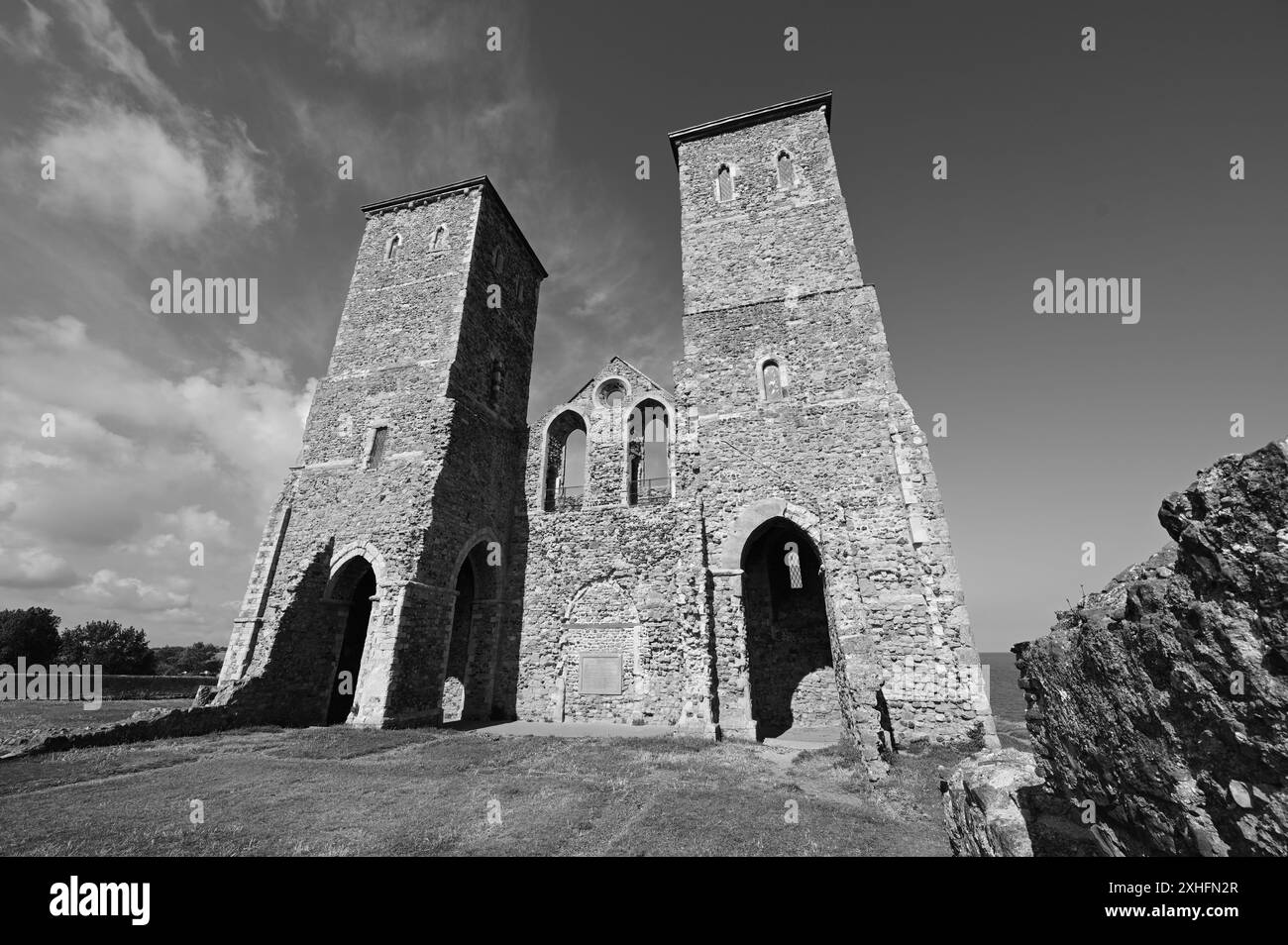 Tours Reculver et forteresse romaine Banque D'Images