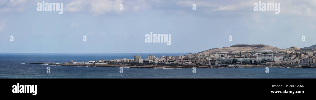 Vue depuis Selmun Malta Banque D'Images