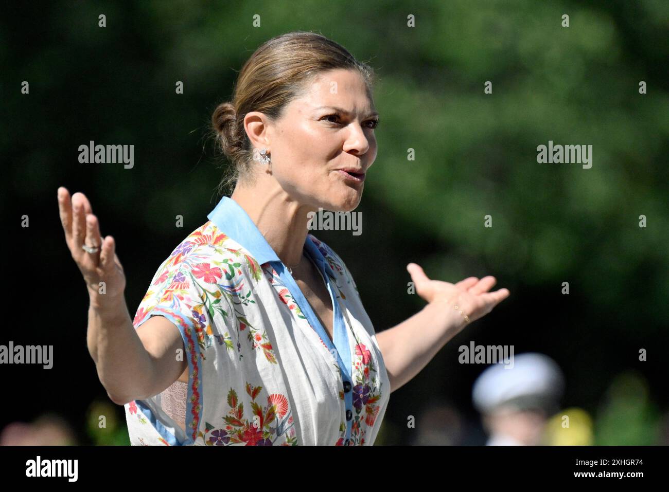 Célébrations du 47e anniversaire de la princesse Victoria au Palais Solliden, Borgholm, Suède. 14 juillet 2024. Photo : Mikael Fritzon/TT/code 62360 crédit : TT News Agency/Alamy Live News Banque D'Images