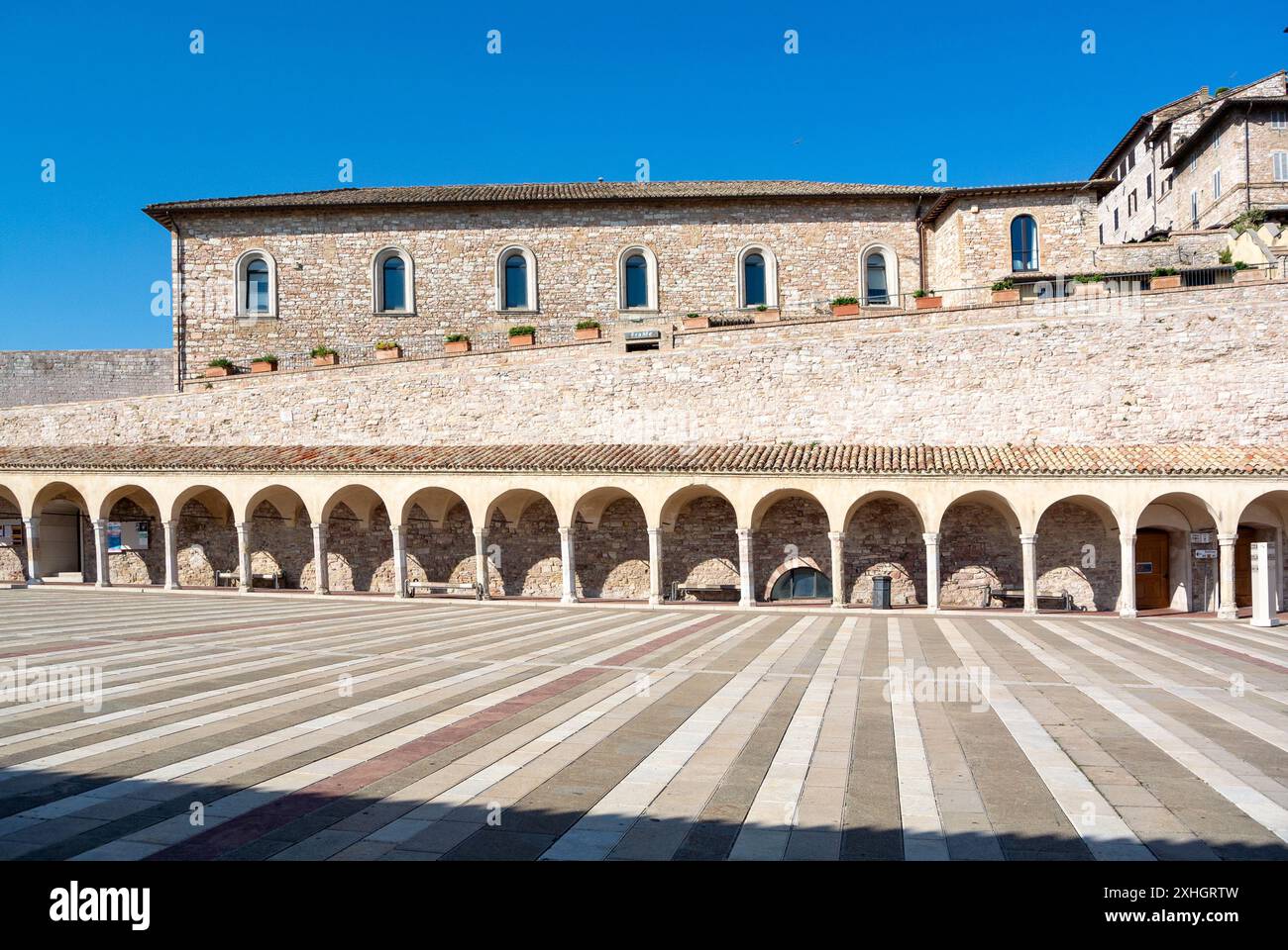 Assise, Province de Pérouse, Italie, architecture gothique italienne de la Basilique papale di San Francesco, éditorial seulement. Banque D'Images