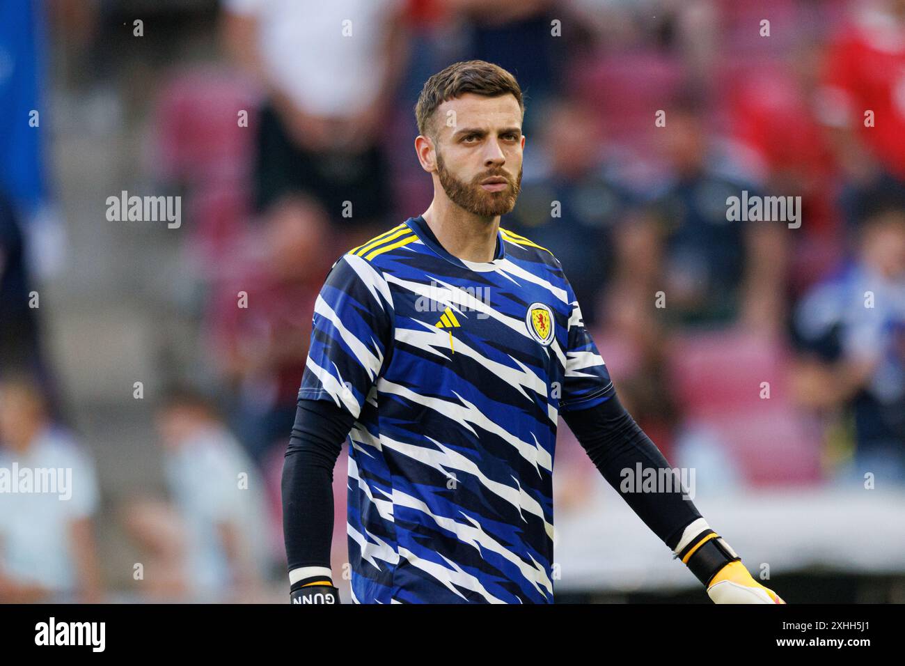 Cologne, Allemagne - 06 19 2024 : Angus Gunn vu lors du match UEFA Euro 2024 entre les équipes nationales d'Écosse et de Suisse au RheinEnergieStadion Banque D'Images