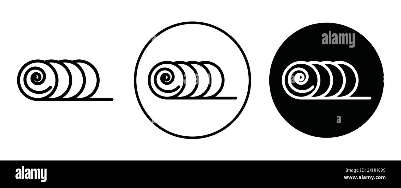 Icône de balle vecteur d'art de ligne noir dans le signe de collection d'ensemble de contour noir et blanc Illustration de Vecteur